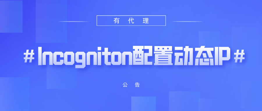 有代理短效动态ip在Incogniton浏览器配置教程