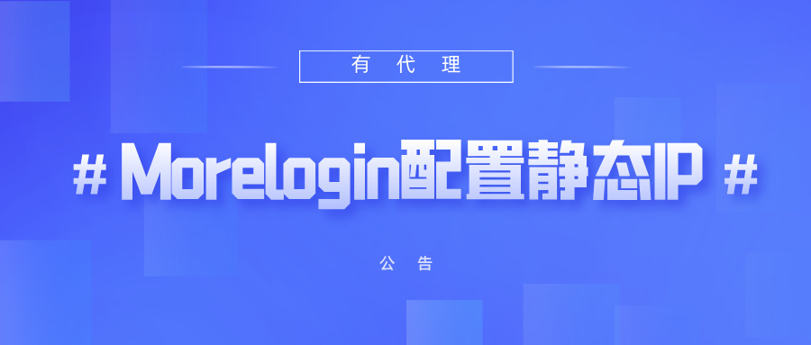 有代理共享静态代理IP在Morelogin浏览器配置教程
