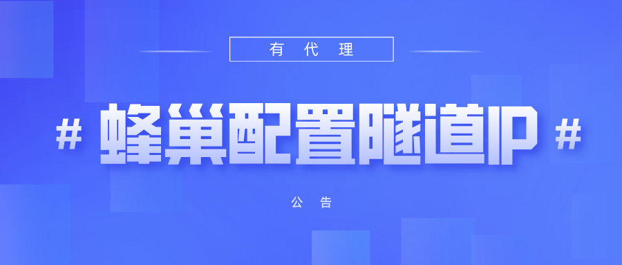 有代理隧道代理IP在蜂巢浏览器配置教程