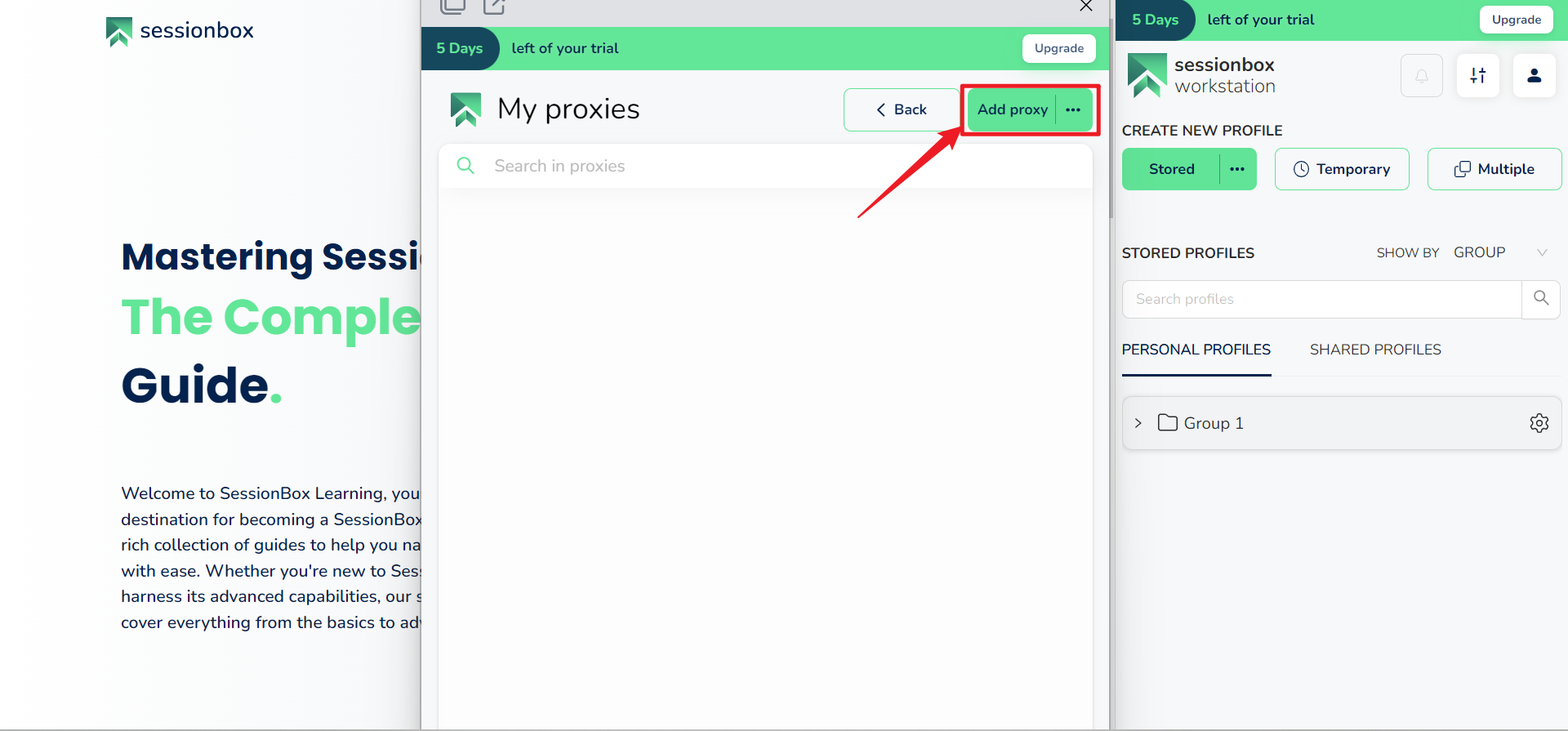 有代理共享静态代理IP在SessionBox浏览器配置教程