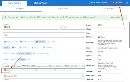 有代理隧道代理IP在Dolphin Anty浏览器配置教程
