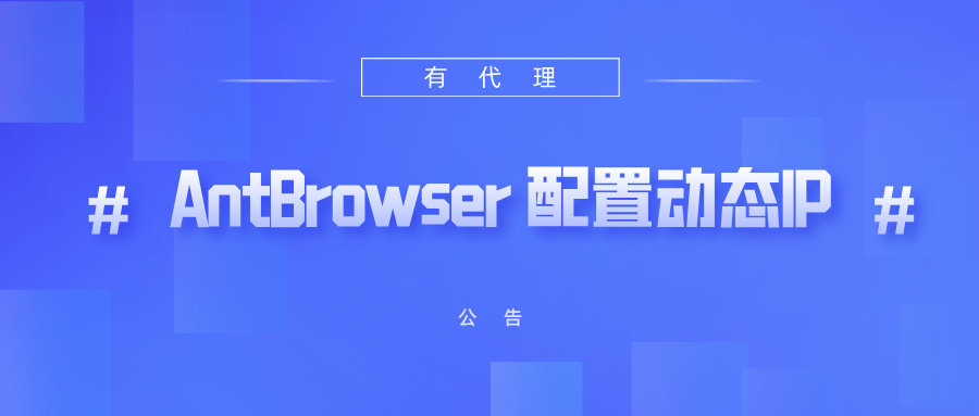 有代理短效动态ip在 AntBrowser浏览器配置教程