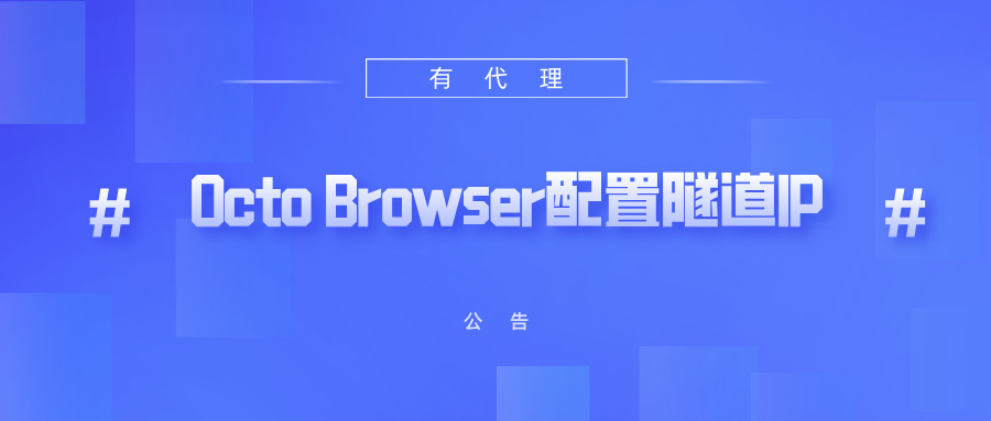 有代理隧道代理IP在Octo Browser浏览器配置教程