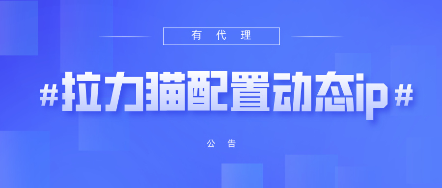 有代理短效动态ip在拉力猫指纹浏览器配置教程