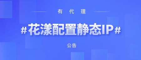 有代理在花漾浏览器上配置长效静态代理