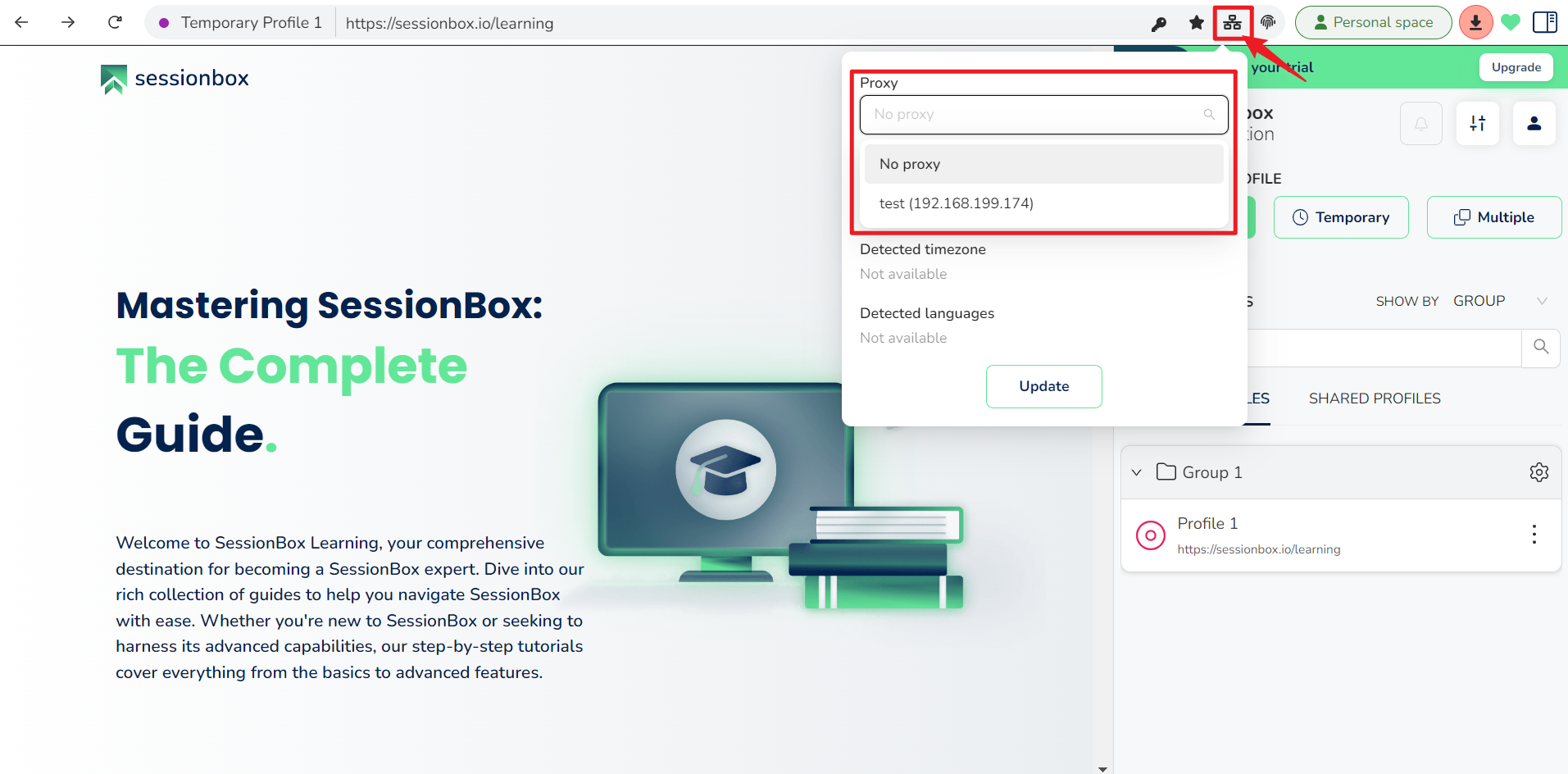 有代理共享静态代理IP在SessionBox浏览器配置教程