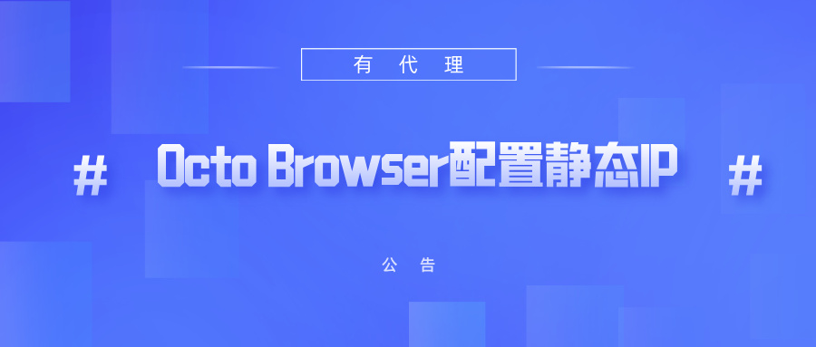 有代理共享静态代理IP在Octo Browser浏览器配置教程