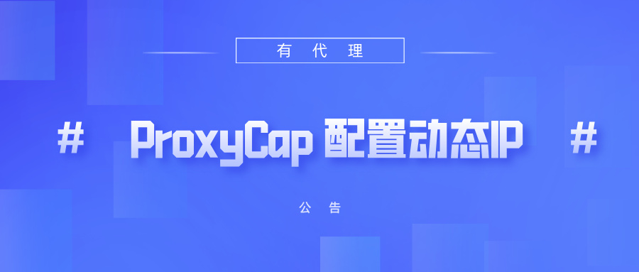 有代理短效动态ip在ProxyCap配置教程