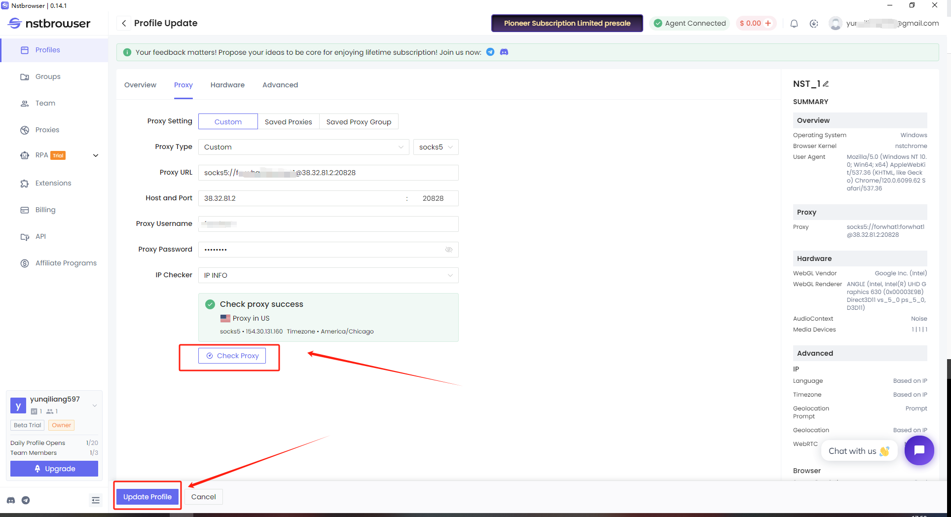 有代理共享静态代理IP在Nstbrowser指纹浏览器配置教程