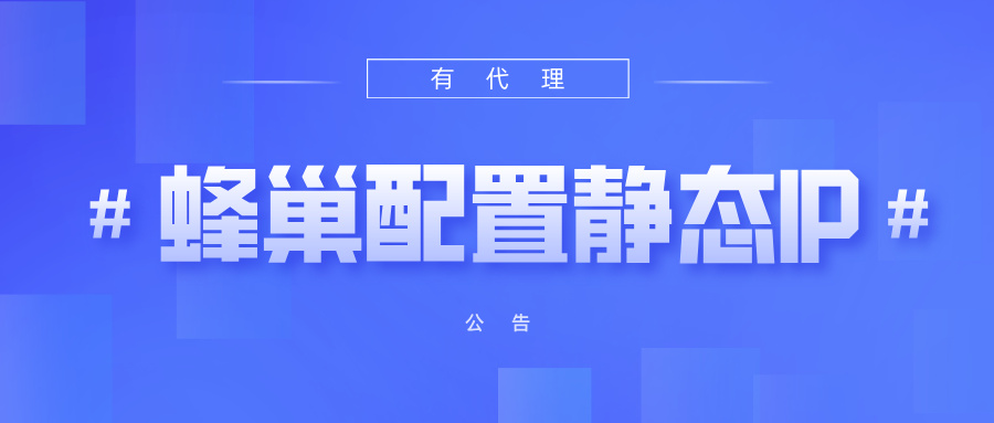 有代理共享静态代理IP在蜂巢浏览器配置教程