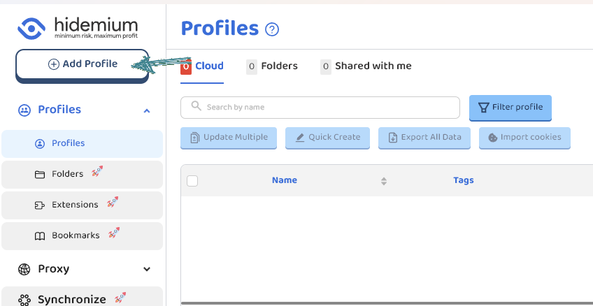 有代理隧道代理IP在Hidemium指纹浏览器配置教程