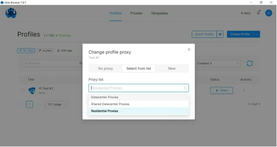 有代理隧道代理IP在Octo Browser浏览器配置教程